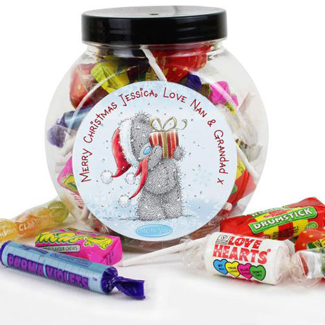 Personalised Me to You Bear Christmas 250g Sweet Jar £8.99